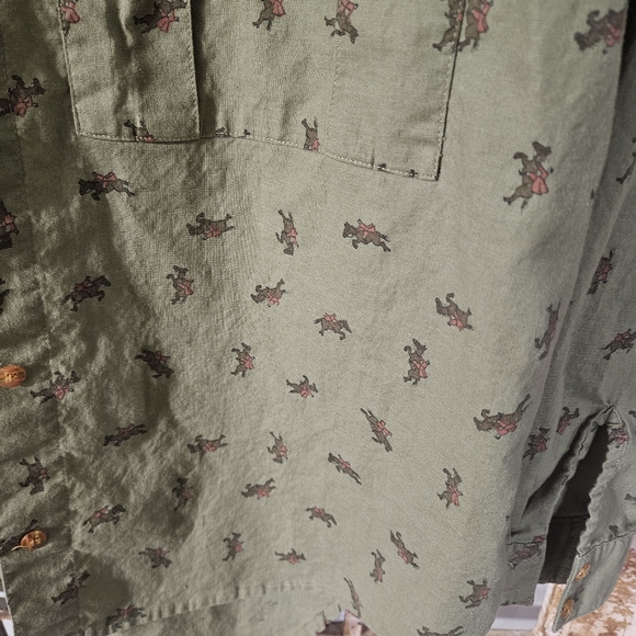 Vintage Sudden Impact Western Horse and Jockey Button Up Blouse - Picture 3 of 7